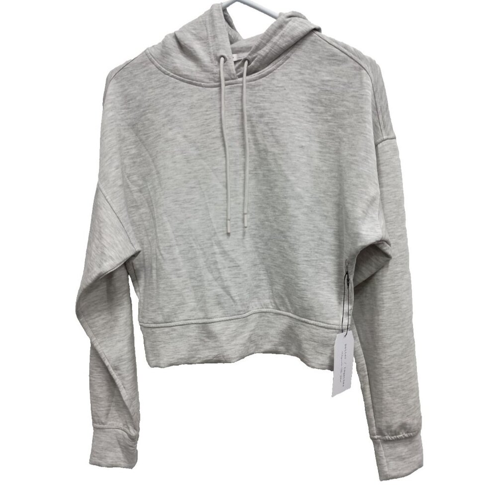 Better / Together Crop Hoodie Womens Size Small Gray Pullover Streetwear Y2K NEW